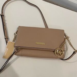 Michael Kors Tan Crossbody Bag with Gold Hardware